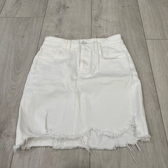 Father’s Daughter demin white skirt size 25 - Picture 1 of 7